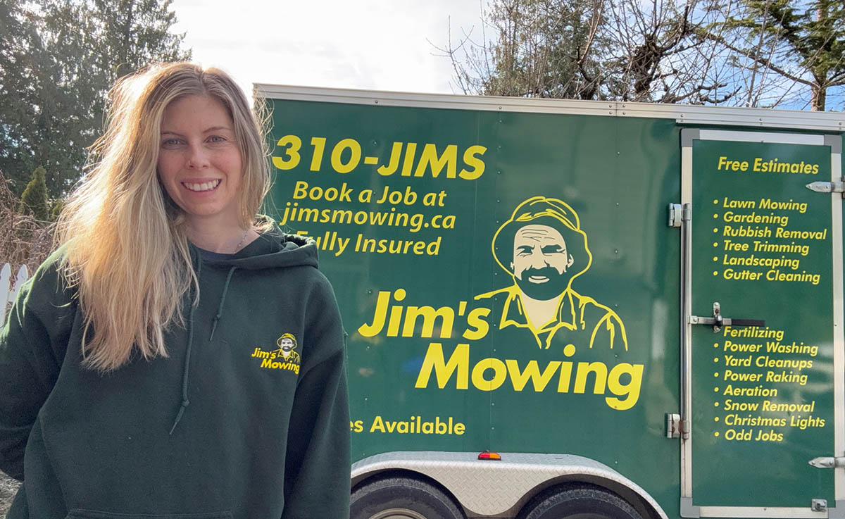 cierra-chartier-in-front-trailer2n Cierra Chartier - Lantzville Lawn Care 2